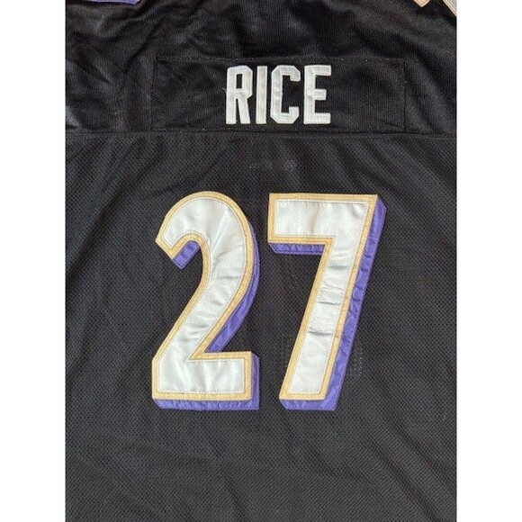 Baltimore Ravens Ray Rice #27 Reebok On Field Jersey Size 54 Black NFL - Picture 7 of 11